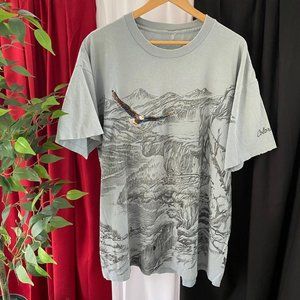 VINTAGE COLORADO MOUNTAINS ALL OVER PRINT NATURE ANIMAL TEE